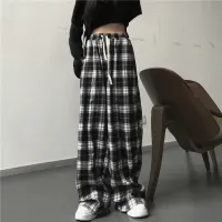 Black Plaid Oversize Baggy Sweatpants thumbnail 1