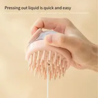 Silicone Pet Bath Brush with Shampoo Dispenser thumbnail 2