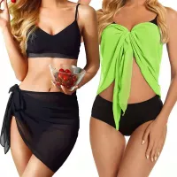 Short Chiffon Sarong Beach Coverup thumbnail 6