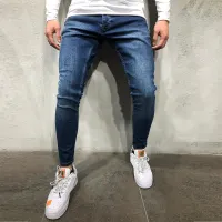 Men's Black Skinny Jogger Jeans thumbnail 6