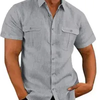 Cotton Linen Men's Summer Shirt thumbnail 6