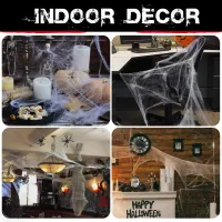 Halloween Spider Web Decor Set thumbnail 2