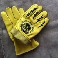 Vintage Skull Leather Motorcycle Gloves thumbnail 4