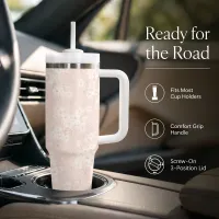 Cherry Blossom Linen Insulated Tumbler thumbnail 5