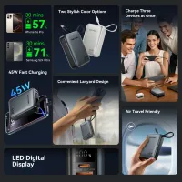 Vention 45W 20000mAh Fast Charge Power Bank thumbnail 4