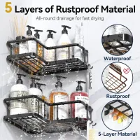 3-Pack Corner Shower Caddy thumbnail 4