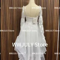White Fairy Midi Evening Dress thumbnail 3