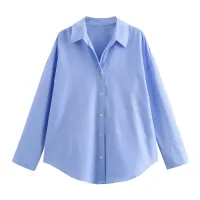 Cotton Oxford Lapel Blouse thumbnail 2