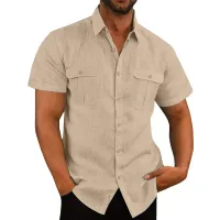 Cotton Linen Men's Summer Casual Shirt thumbnail 2