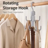 360° Rotating 4-Claw Closet Hook Hanger thumbnail 2