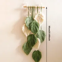 Macrame Leaf Wall Hanging Boho Tapestry thumbnail 6