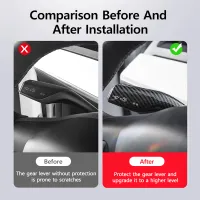 Tesla Gear Lever Cover - Carbon Fiber Style thumbnail 3