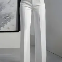 Women's High-Waisted Straight Suit Pants thumbnail 2