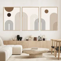 Boho Arch Canvas Wall Art 3-Piece Set thumbnail 1