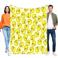 Duck Pattern Weighted Flannel Throw thumbnail 1