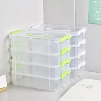 4-Tier Stackable Storage Box With Lid thumbnail 6