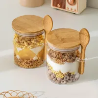 Glass Jars with Bamboo Lids & Spoons thumbnail 1