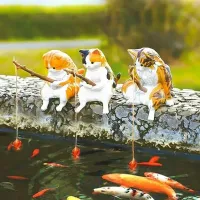 Fishing Cat Fish Tank Ornament thumbnail 4