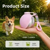 Portable Stainless Steel Dog Water Bottle 285ml thumbnail 2