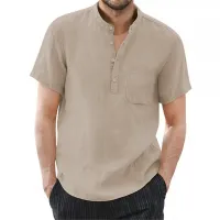 Cotton Linen Blend Men's T-Shirt thumbnail 1