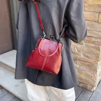 Vintage Brown PU Leather Crossbody Bag thumbnail 4