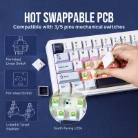 EPOMAKER x AULA F65 65% Wireless Mechanical Keyboard thumbnail 6