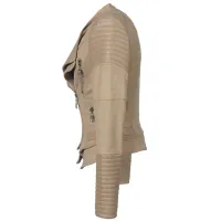 Women's Faux Leather Slim Jacket thumbnail 3
