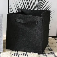 Foldable Felt Laundry Basket thumbnail 1