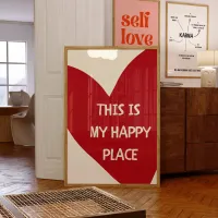 Happy Place Heart Quote Canvas Art thumbnail 1