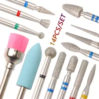 14pc Nail Drill Bit Set Gel Removal & Polishing Kit thumbnail 3