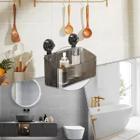 Suction Cup Shower Shelf Organizer thumbnail 3