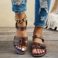Women's Metal Buckle Flat Sandals thumbnail 5