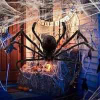 Halloween Big Plush Spider Decor thumbnail 3