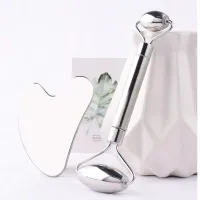 Stainless Steel Facial Roller & Gua Sha Set thumbnail 5
