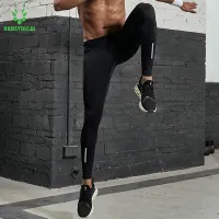 Men's Compression Running Pants with Reflective Stripes thumbnail 2