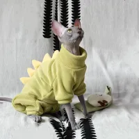 Dinosaur Fleece Cat Sweatshirt Winter Jumpsuit thumbnail 5