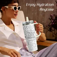Teacher Doodles Vacuum Flask 40oz thumbnail 4
