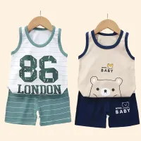 Kids Summer Cotton Vest Suit Set thumbnail 1