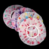 4-Pack Printed Waterproof Shower Caps thumbnail 2