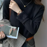 Retro Velvet-Lined Turtleneck Sweater thumbnail 5