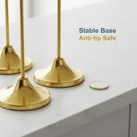 Gold Metal Candle Holder Set - 3 Piece thumbnail 2