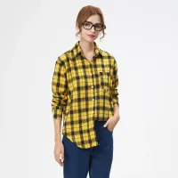 Women's Cotton Flannel Plaid Shirt thumbnail 4