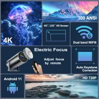 DITONG HY300 Pro 4K Android Projector thumbnail 2