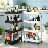 Slim Rolling Storage Cart Organizer thumbnail 1