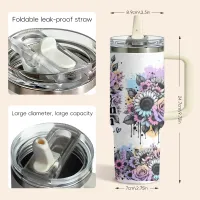 She Overcame 40oz Vacuum Tumbler thumbnail 5