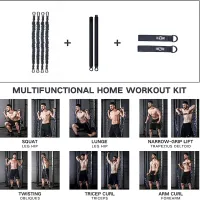 Heavy-Duty Resistance Bands Set with Bar thumbnail 4