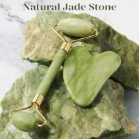 Jade Gua Sha & Rose Quartz Face Roller Set thumbnail 6
