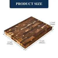 Acacia End Grain Chopping Board 16" thumbnail 6