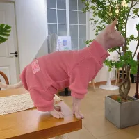 Sphynx Cat Fleece Coat Jumpsuit thumbnail 2