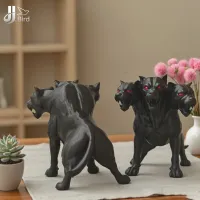 Gothic Three-Headed Dog Statue thumbnail 5